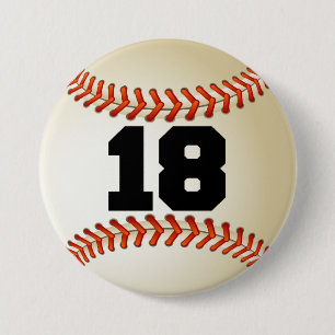 Numrera 18 baseball knapp