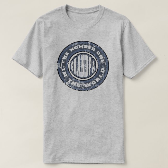 Numrera 1 bedrövade morfarT-tröja Tee (Design framsida)