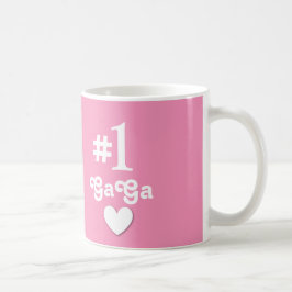 Numrera 1 gaggiga gåva för farmor kaffemugg