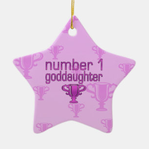 Numrera 1 Goddaughter Julgransprydnad Keramik