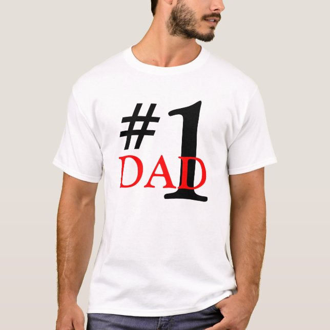 Numrera 1 pappa t-shirt (Framsida)