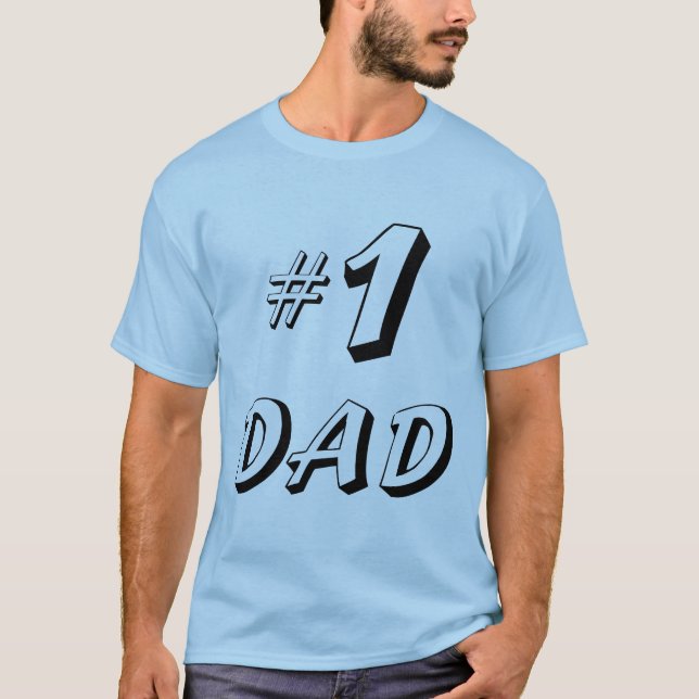 Numrera 1 pappa t-shirt (Framsida)