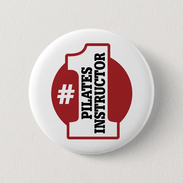 Numrera 1 Pilates instruktör Knapp (Framsida)