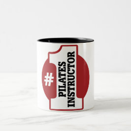 Numrera 1 Pilates instruktör Två-Tonad Mugg