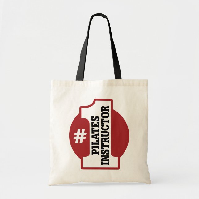 Numrera 1 Pilates instruktör Tygkasse (Framsidan)