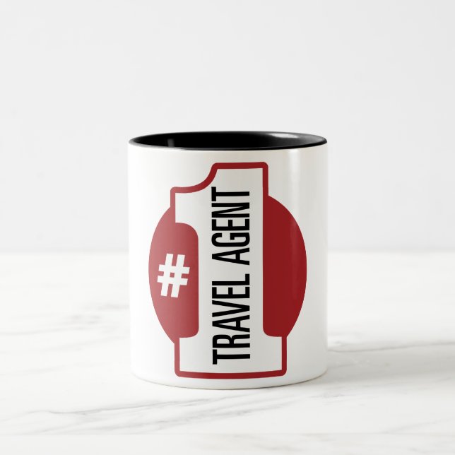Numrera 1 resebyråman Två-Tonad mugg (Center)