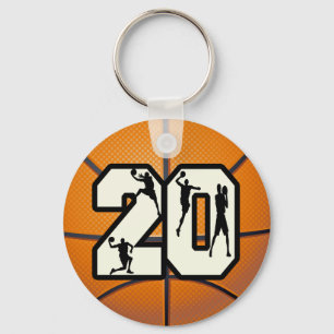 Numrera 20 basket nyckelring