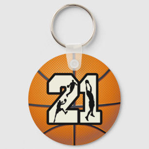 Numrera 21 basket nyckelring