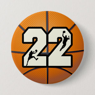 Numrera 22 basket knapp