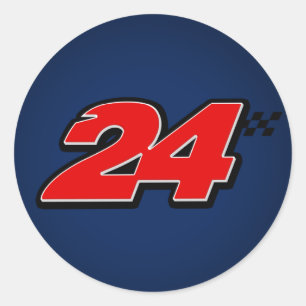 Numrera 24 - Klistermärke