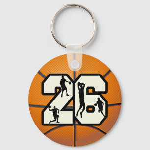Numrera 26 basket nyckelring