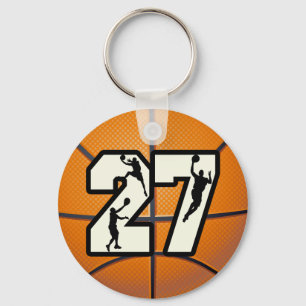 Numrera 27 basket nyckelring