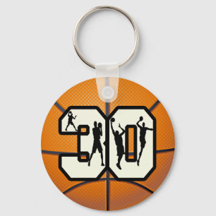 Numrera 30 basket nyckelring