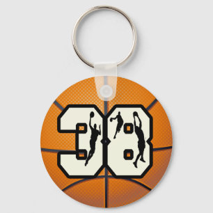 Numrera 38 basket nyckelring