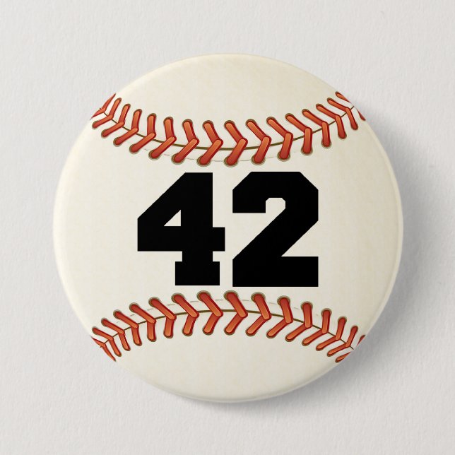 Numrera 42 baseball knapp (Framsida)