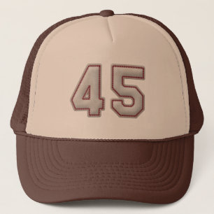 Numrera 45 med kall baseball syr Look Keps