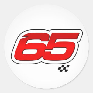 Numrera 65 - Klistermärke