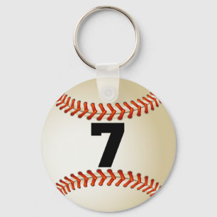 Numrera 7 baseball nyckelring