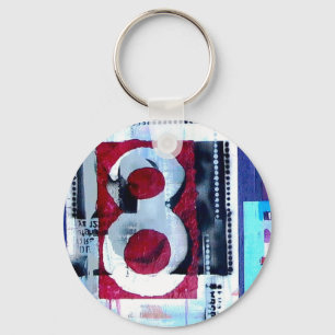"Numrera 8" Keychain Nyckelring