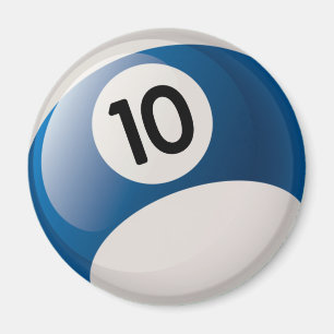 NUMRERA BOLL FÖR 10 BILJARD MAGNET