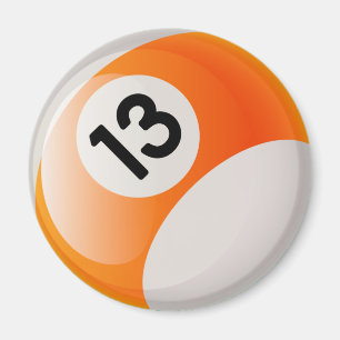 NUMRERA BOLL FÖR 13 BILJARD MAGNET