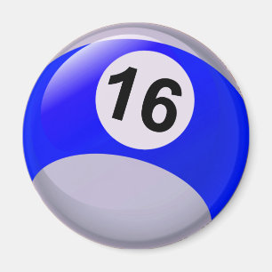 Numrera boll för 16 biljard magnet