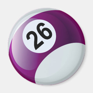 Numrera boll för 26 biljard magnet