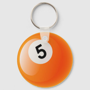 NUMRERA BOLL FÖR 5 BILJARD NYCKELRING