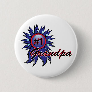 Numrera en blåttutmärkelse för morfar #1 knapp