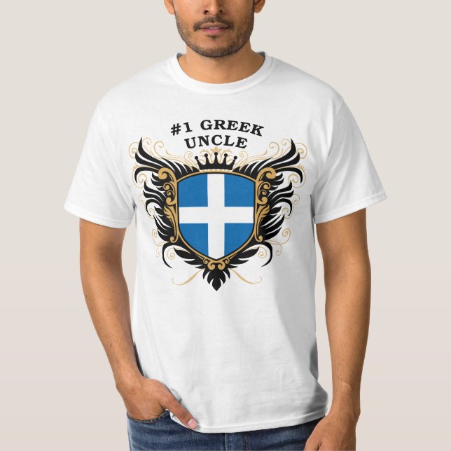 Numrera en grekisk Uncle T Shirt (Framsida)