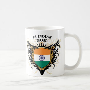 Numrera en indisk mamma kaffemugg