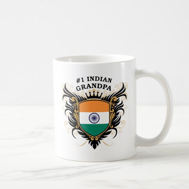 Numrera en indisk morfar kaffemugg (Höger)