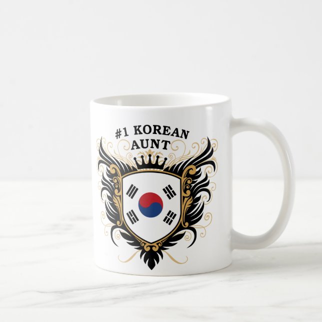 Numrera en koreansk moster kaffemugg (Höger)