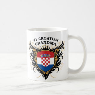 Numrera en kroatisk mormor kaffemugg