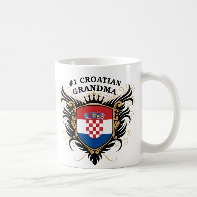 Numrera en kroatisk mormor kaffemugg (Höger)