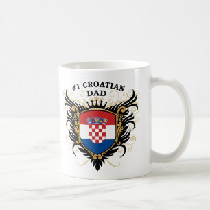 Numrera en kroatisk pappa kaffemugg