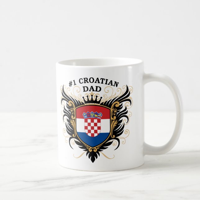 Numrera en kroatisk pappa kaffemugg (Höger)
