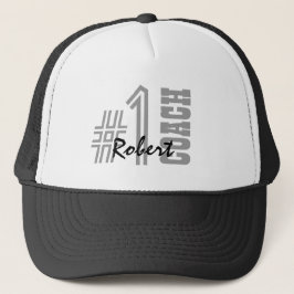 Numrera en LAGLEDARE svartvit A01 Keps