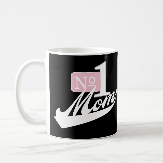 Numrera en mamma (vit) kaffemugg (Vänster)
