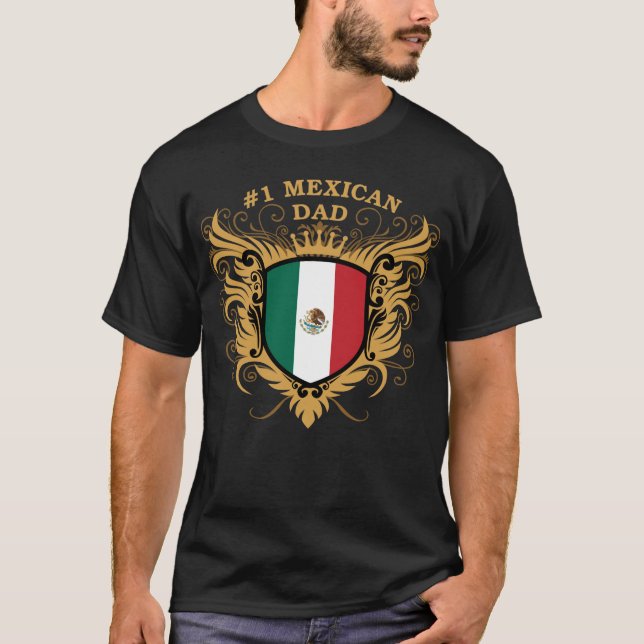 Numrera en mexicansk pappa tee shirt (Framsida)