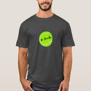 Numrera en morfar på tennisboll t-shirt