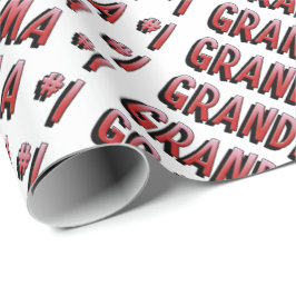 Numrera en mormor som slår in papper presentpapper