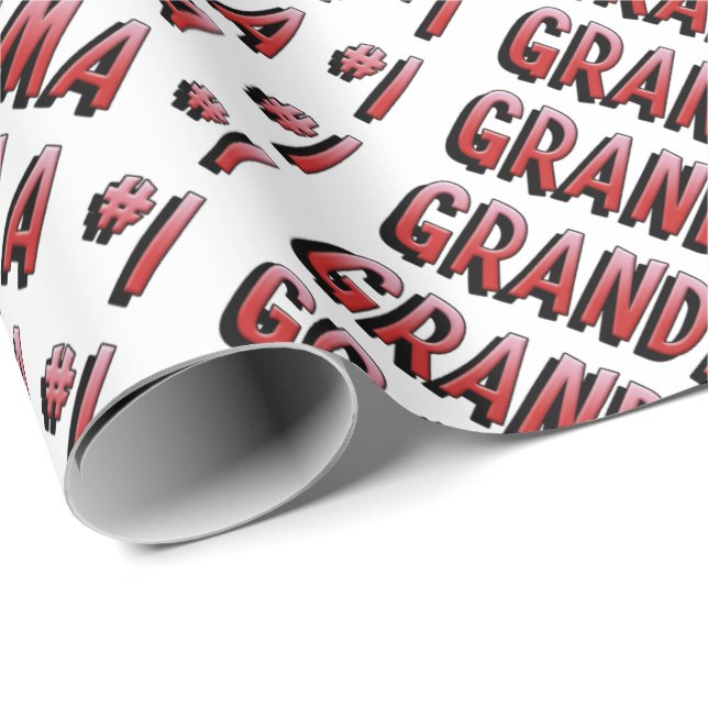 Numrera en mormor som slår in papper presentpapper (Rullad Hörn)