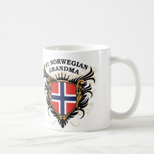 Numrera en norsk mormor kaffemugg