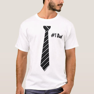 Numrera en pappa #1, svart somrandar fejkar tien t-shirt