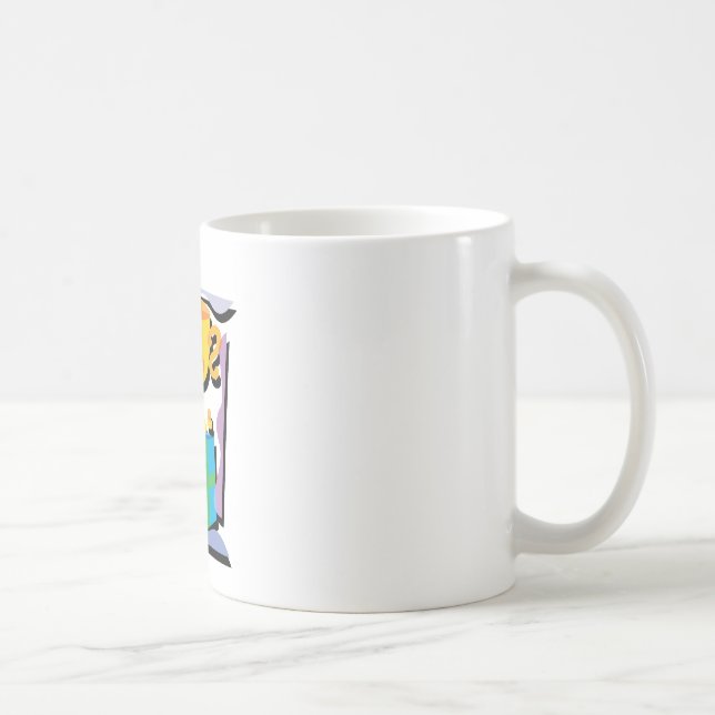 Numrera en pappatrofé kaffemugg (Höger)