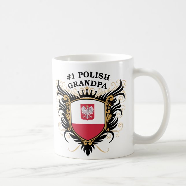 Numrera en polsk morfar kaffemugg (Höger)