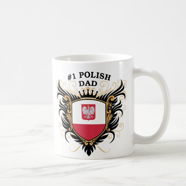 Numrera en polsk pappa kaffemugg (Höger)