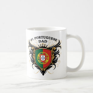 Numrera en portugisisk pappa kaffemugg