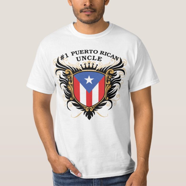 Numrera en Puerto Rican Uncle T Shirt (Framsida)